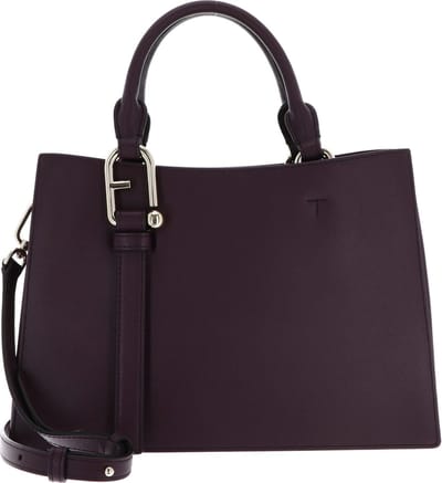 FURLA Leren Handtas Schoudertas Nuvola Tote Chianti Donkerpaars