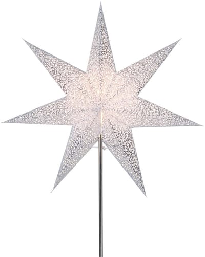 Star Trading papieren sterlampenkap 'Antique', geperforeerd gatenpatroon, wit, Ø 48cm