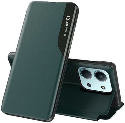 Hoesje geschikt voor Xiaomi Redmi 15C / Xiaomi Poco C85 - Techsuit eFold Book Case - Donkergroen
