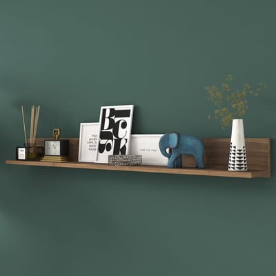 Asir - Wandplank - Okkernoot - 135,8 x 13 x 15 cm