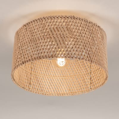 Lumidora Plafondlamp 31474 - Plafonniere - MAZE - E27 - Beige - Naturel - Riet - ⌀ 40 cm