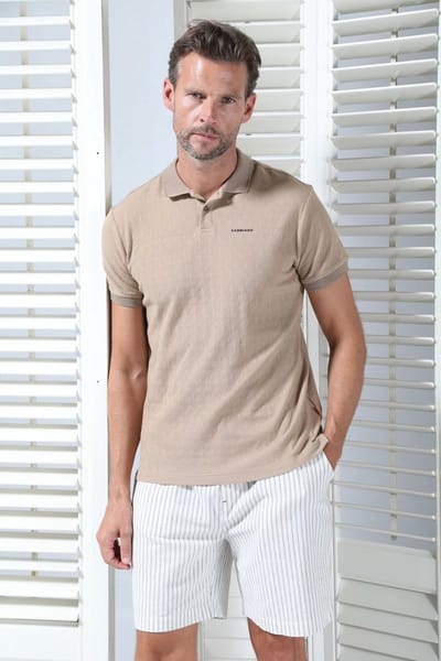 Gabbiano Poloshirt Vid 2366220 Almond Mannen Maat - M