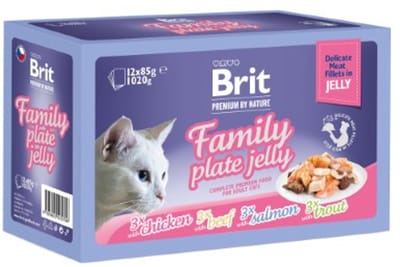BP Cat Pouches - Fillets in Jelly Family Plate 12 x 85 g