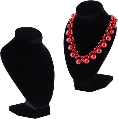2-delige 3D Fluwelen Kettinghouder voor Hangers - Sieraden Model Organizer voor Boutiques, 10 x 7 x 15 cm, Perfect voor Etalages en Presentaties