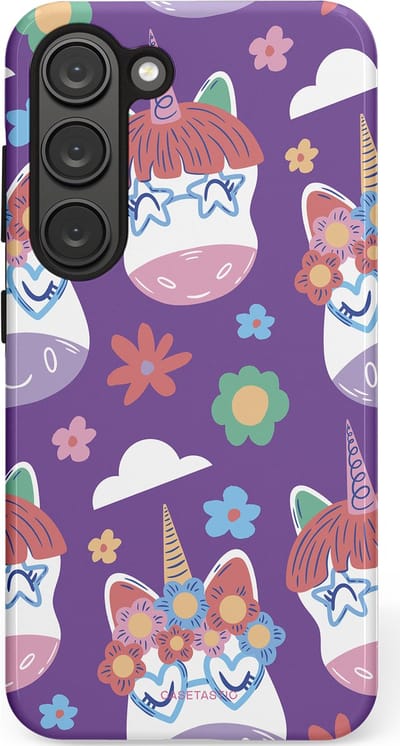 Casetastic Hoesje Geschikt voor Samsung S23 - Stijlvolle Beschermende Duo-layer Case - Eenhoorn Magie