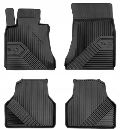 Frogum No.77 Luxe Rubberen Automatten Set - Geschikt voor BMW 7 SERIE (E65 / E66) 2001-2008 - 4-delig - Perfecte Pasvorm - Geurloos TPE - 4 cm Hoge Rand - Zwart