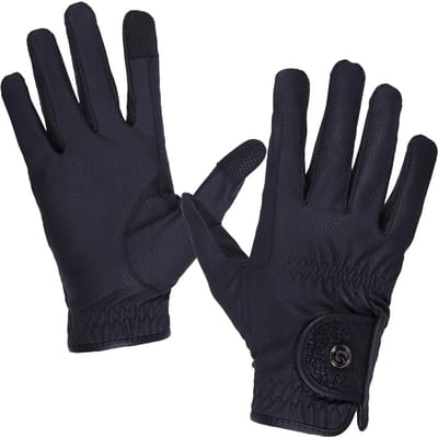 QHP Rijhandschoenen Glitz Zwart - XS