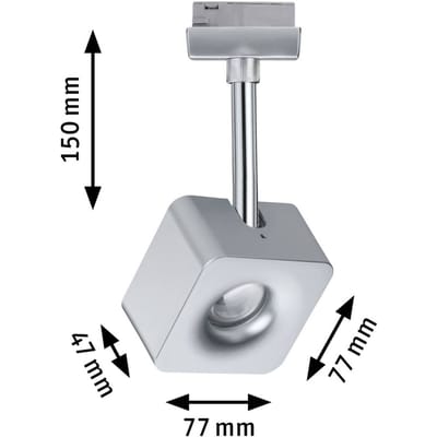 Paulmann URail Cube LED spot dimbaar 2.700K chroom
