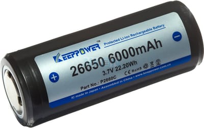Oplaadbare Batterij - 26650 - Li-Ion - 5.200 mAh - 10A - Ingebouwde Veiligheidscircuits