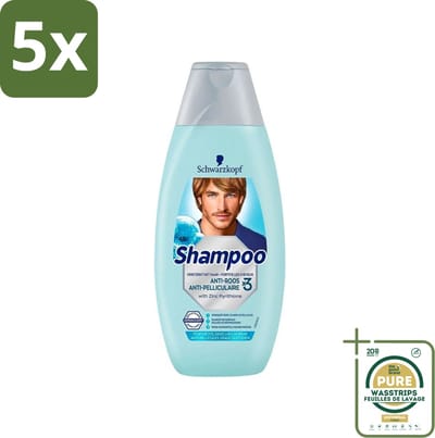 5 x Schwarzkopf - Shampoo Anti-Roos - Tegen Schilfers & Jeuk - 400 ml - Grootverpakking - Anti-roos Shampoo - Roos Bestrijding - Jeuk Bestrijding - Schilfers Bestrijding - Hoofdhuid Kalmering