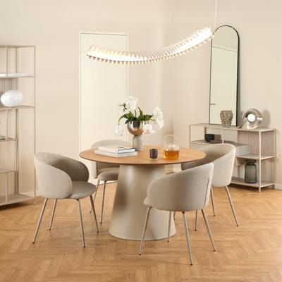 Giga Living Eettafel Skagen - Naturel/Grijs - 120x120x75 cm