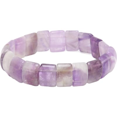 Amethist Armband Gemengde Kleur Puur Natuurlijke Hoge Elastische Kristal Armband voor Feest Jubileum white