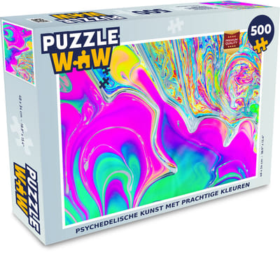 Puzzel Kunst - Kleuren - Psychedelisch - Legpuzzel - Puzzel 500 stukjes