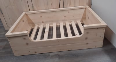 Houten hondenmand Dommel van nieuw steigerhout zonder kussen