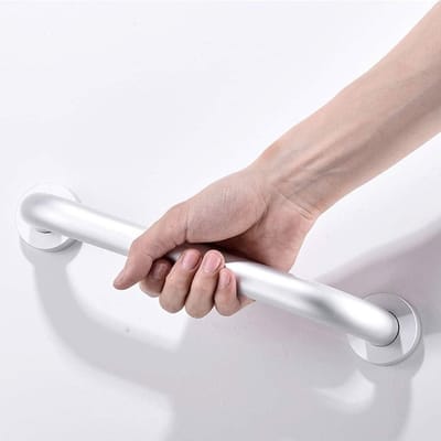 Douche Grijpstang - Badkamer Handgreep - Veiligheid Verhogen - Antislip Oppervlak - 50 cm - Zilver