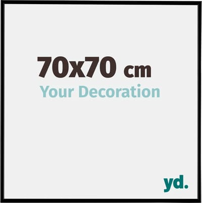 Your Decoration - Fotolijst 70x70 cm - Kunststof - Zwart Mat - Evry