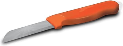 Solingen Schilmesje Robuust Handvat – RVS Glad – 16 cm met Blade Cover – Donker Oranje