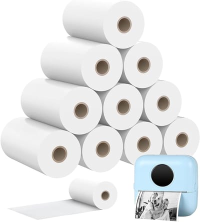 20 Rollen Thermisch Afdrukpapier voor Kindercamera's - Foto Afdrukken, Herbruikbare Rollen, Directe Afdruklabels (57 x 30mm)