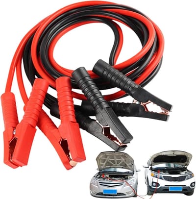 Accuklemmen met kabels - Krokodillenklemmen - Accu opladen - Sterke grip - 410 cm - Rood