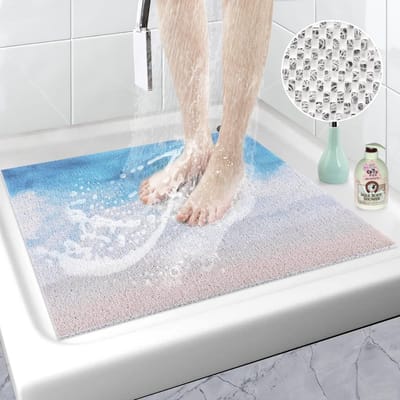 Antislip Douchemat 60x60 cm met Afvoer - Zacht en Anti-Schimmel Badmat