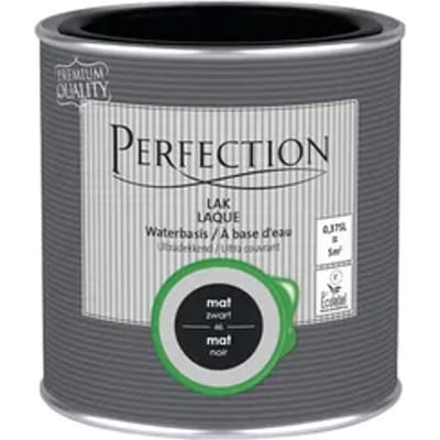 Perfection Houtlak Ultradekkend - Mat - Zwart - 375ml