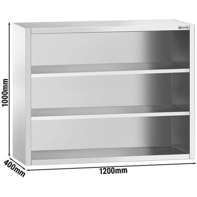 GGM Gastro Edelstahl Wandhängeschrank PREMIUM - 1200x400mm - ohne Schiebetür - 1000mm hoch