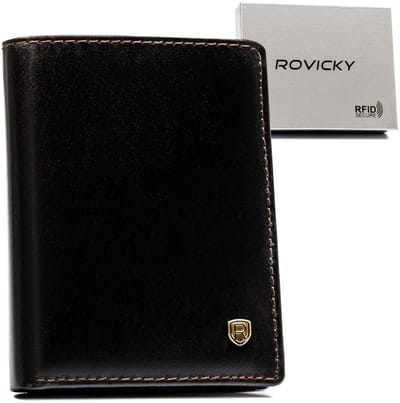 Rovicky - Serie RFID - Stijlvolle Lederen Documenthouder - Mannelijk - Minimalistisch