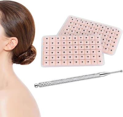 Oorsappen voor Acupunctuur, 600 stuks met 1 metalen sonde, ideaal voor acupressuur, stressvermindering en ontspanning