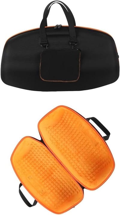 Draagtas Speaker - Opbergdoos Beschermhoes - Muziek Luisteren - Schokbestendig Stofdicht - 53x28.5x21cm - Oranje