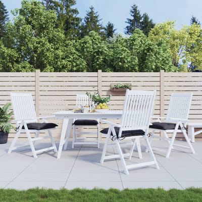 vidaXL - Stoelkussens - 4 - st - 40x40x7 - cm - oxford - stof - antracietkleurig