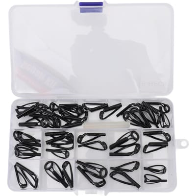 44 stuks Hengeltop RVS Keramisch Hengelgeleideoog Hengel Reparatieset white