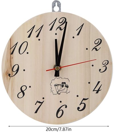 Dailygoody - Sauna Clock - Decoratieve Timer - Hittebestendig - Houten Wandklok - Accessoire voor Sauna - Perfect voor Badkamer