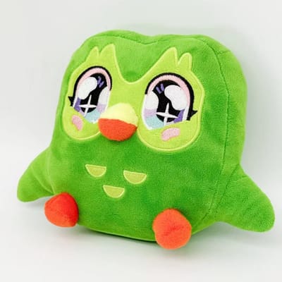 Schattige Duolingo Groene Uil Pluche Speelgoed Pluche van Duo De Uil Cartoon Anime Uil Pop Zacht Gevuld Kinder Verjaardag Speelgoed Cadeau