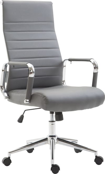 CLP Columbus Bureaustoel - Ergonomisch - Voor volwassenen - Kunstleer - grijs