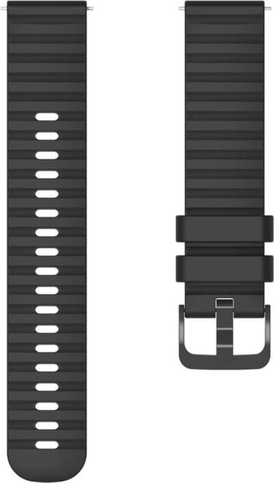 Siliconen bandje - geschikt voor Garmin Venu 2s / 3s / 4 (41mm) / Vivoactive 4s / Forerunner 255s / 265s - Huawei Watch GT 5 Pro - 42mm / GT 6 / GT 5 / GT 4 - 41mm - zwart