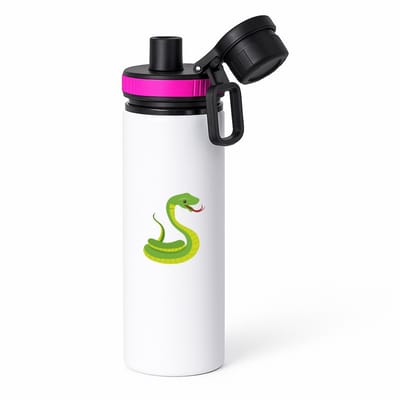 Hacebo® - Slangen waterfles met draaidop roze - Slang - Dieren liefhebbers - Reptielen - dierentuin - water fles - 850ML