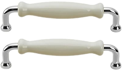 Dailygoods - Kast Handvat - Keramische Deurknoppen - Minimalistisch Ontwerp - Zilver - Keuken Lade Deurgrepen - Vervangingshandgrepen - Geschikt voor