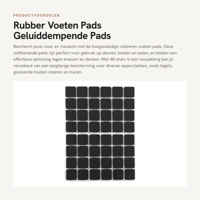 Dailygoods- Deurbumpers Geluiddempende Pads - Rubberen Voeten - Bescherming voor Vloeren - Antislip Meubelbescherming - Zelfklevend - Voor Deuren/Kasten - Meubelstoppers