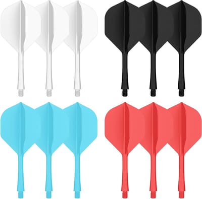 Geïntegreerde Dart Flights en Shafts - 12 Stuks, 2BA Draad | Verbeterde Duurzaamheid en Precisie voor Dartspelers