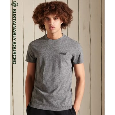 Superdry T-shirt Vintage Logo Emb Tee M1011245a Karst Black Mega Grit 4ao Mannen Maat - S
