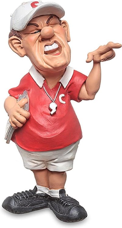 Grappige beroepen beeldje Coach - trainer de komische wereld van karikatuur beeldjes – komische beeldjes – geschenk voor – cadeau -gift -verjaardag kado