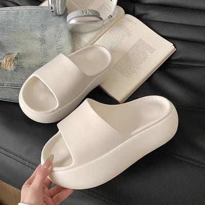 Dikke Zool Eva Slippers voor Dames Mode Effen Kleur Platform Sandalen Vrouw Zomer 2025 Binnen Buiten Antislip Strand Slides 35-36