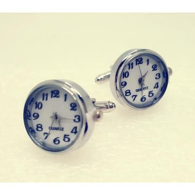 Fabrieksprijs Retail Horloge Manchetknopen Voor Mannen Vintage Roestvrij Staal Uniek Horloge Uurwerk Ontwerp Manchetknopen gray