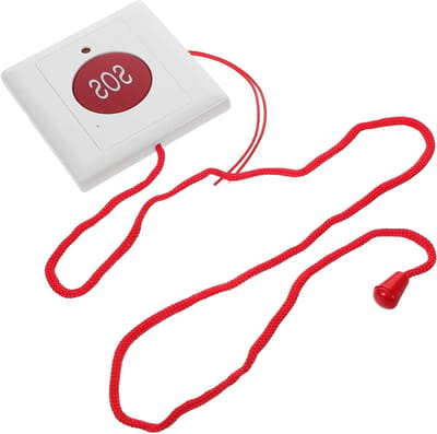 Hulpknop Ouderen - Noodknop Alarm - Veiligheid Thuis - Duidelijk Ontwerp - 8.5 cm - Wit