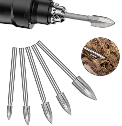 Set van 5 HSS Graveertools voor Houtbewerking, Precisie Snijgereedschap en Booraccessoires voor Modelbouw en Houtsnijwerk