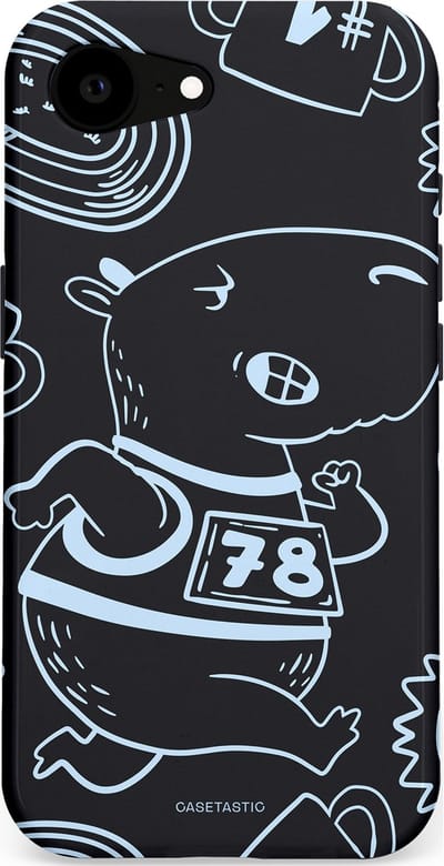 Casetastic Hoesje Geschikt voor Apple iPhone 16e Magsafe - Stijlvolle Beschermende Duo-layer Case - Capibara kampioen
