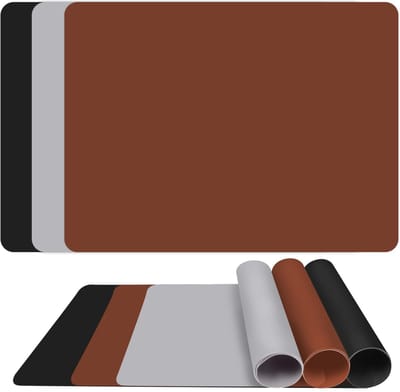 Dailygoods- Bakmat Set van 3 - Hittebestendige Siliconen - Antiaanbaklaag - Antislip Onderlaag - 40 x 30 cm - Perfect voor Deeg en Bakken - Deegmat