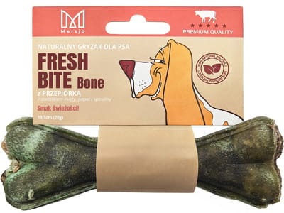 Mersjo - FRESH BITE Serie - Kość Do Żucia Met Quail - 13,5 cm - Zorgt Voor Frisse Adem