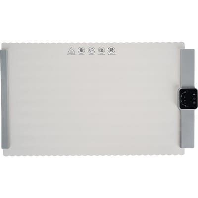 Plateau chauffant électrique pliable et portable en silicone pour buffets et fêtes. noir