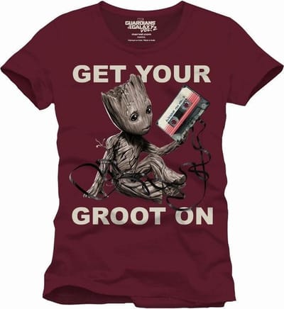 Gardians of the Galaxy vol.2 - Get Your Groot On Burgundy T-Shirt - S